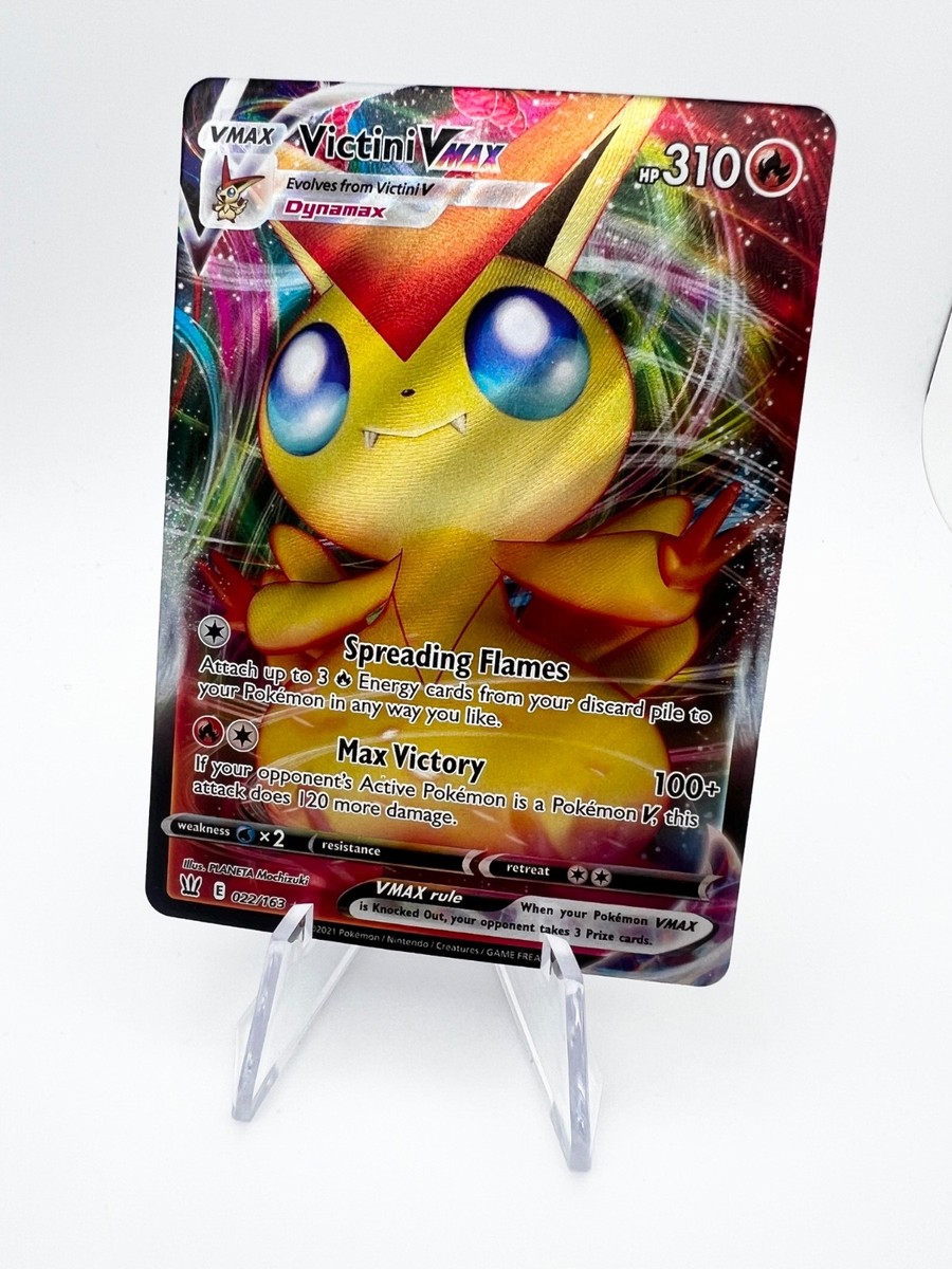 victini vmax pokemon card Pokemon Card Victini VMAX Battle Styles 22/163 - Near Mint Condition