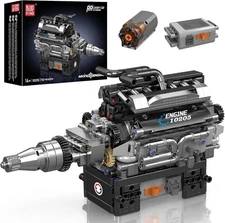 Mould King V12 Engine Building Blocks Sets, 10205 Car Model kit That... 