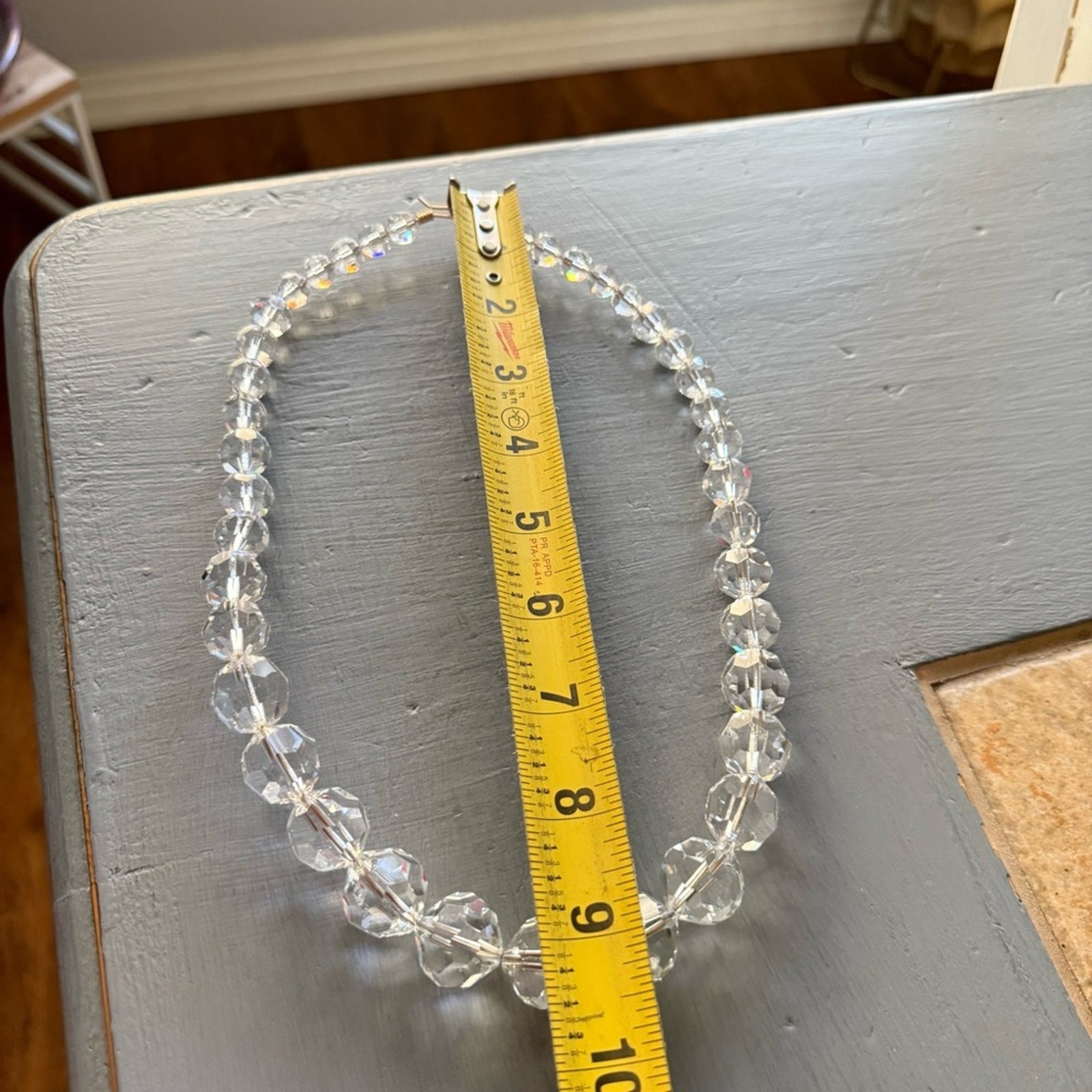 Basia Statement Clear Beaded Necklace - image 6