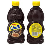 NESTLE QUIK Chocolate Syrup Bunny Squirt Bottle Plastic 22 oz Empty