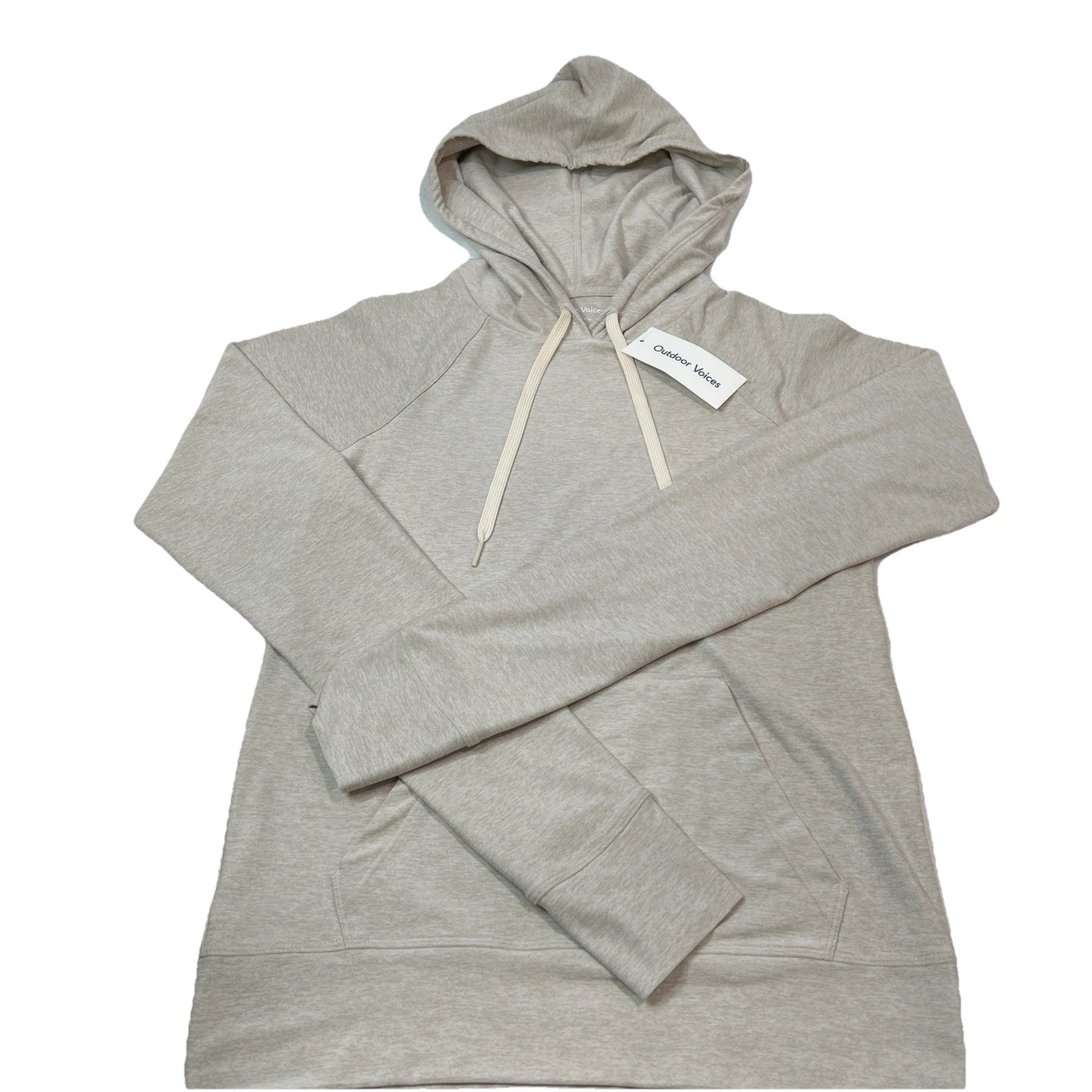 Outdoor Voices Cloudknit Lightweight Hoodie Oatmeal Women’s XS Thumb Holes New!