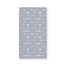 Grey Arrows Print Baby Crib Sheet Fits Standard Crib Toddler 52x28x8 in