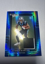2025 Panini Donruss Optic  Threads Tetairoa McMillan #DTBH-TMN Blue Hyper Prizm