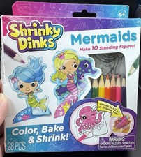 Shrinky Dinks Minis Mermaids, Includes 10 Preprinted Shrinky Dinks, Kids