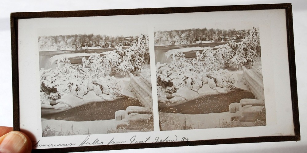Niagara Falls 1860' Large Glass Stereoview stereoscopic Photo Stereoscope viewer
