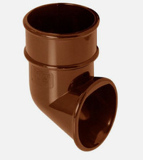 68mm Round uPVC Downpipe FloPlast Gutter Pipe Rainwater Drainage Brown