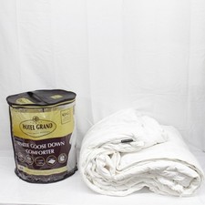 Hotel Grand King White Goose Down Comforter 650 Fill Power 500TC Cotton