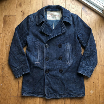 SUGAR CANE mister freedom SC11500 denim pea coat size M Indigo cotton USED