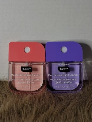Lot of 2 B-pure Sweet Plum & Jasmine and Moonlight Orchid Scented Sanitizer
