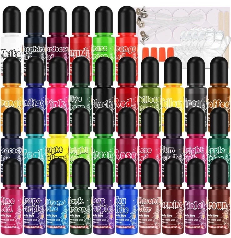 Candle Dye - 36 Vivid Colors Candle Making Supplies, High Concentration Liqui... - Image 2 of 4