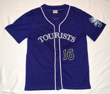NICE Asheville Tourists 2016 Purple Rockies SGA Baseball Jersey Adult Medium M