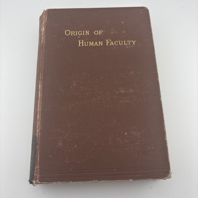 Origin Of Human Faculty By George John Romanes 1898 Authorized Edition