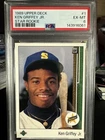 1989 Upper Deck - Star Rookie - Ken Griffey Jr - #1 (RC) - HOF - PSA 6