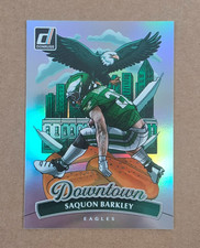 2025 Panini Donruss Football Saquon Barkley Rookie Card #7 Downtown Case Hit SP. rookie card picture