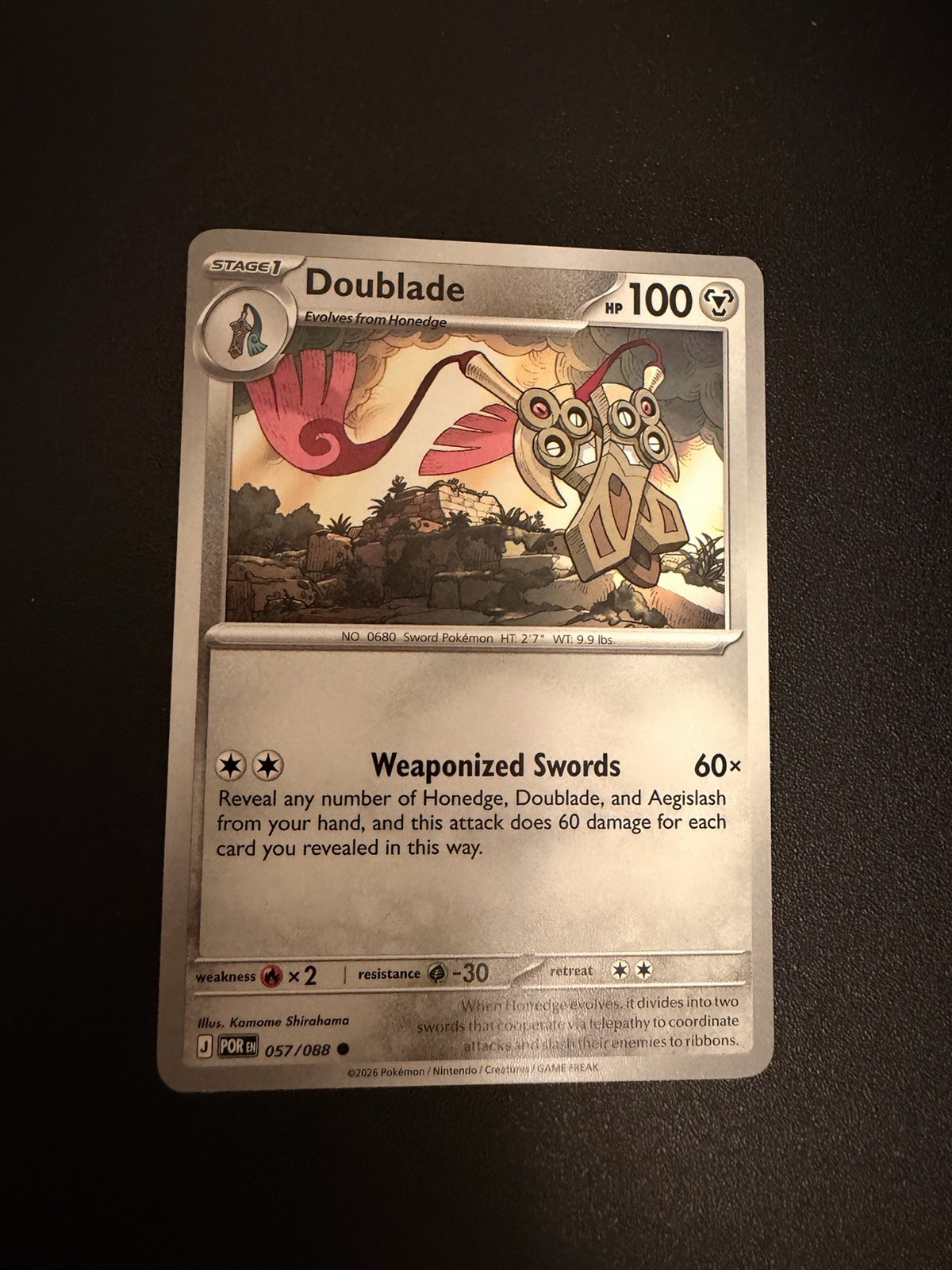 Pokémon TCG Doublade 057/088 English Perfect Order