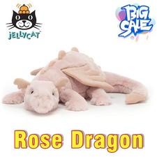 2026 Jellycat Rose Dragon With Tags Free Dust Bag Large 50CM Brand New UK SELLER