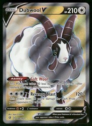 Dubwool V 188/192 Rebel Clash Full Art Ultra Rare