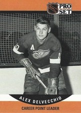 1990-91 Pro Set - Alex Delvecchio #652 Detroit Red Wings