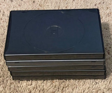 Lot of 5 Empty Blank Black 3-disc Triple DVD Replacement Cases multiple discs 3