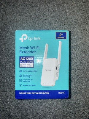 TP-LINK RE315 AC1200 Extender New open box, white 
