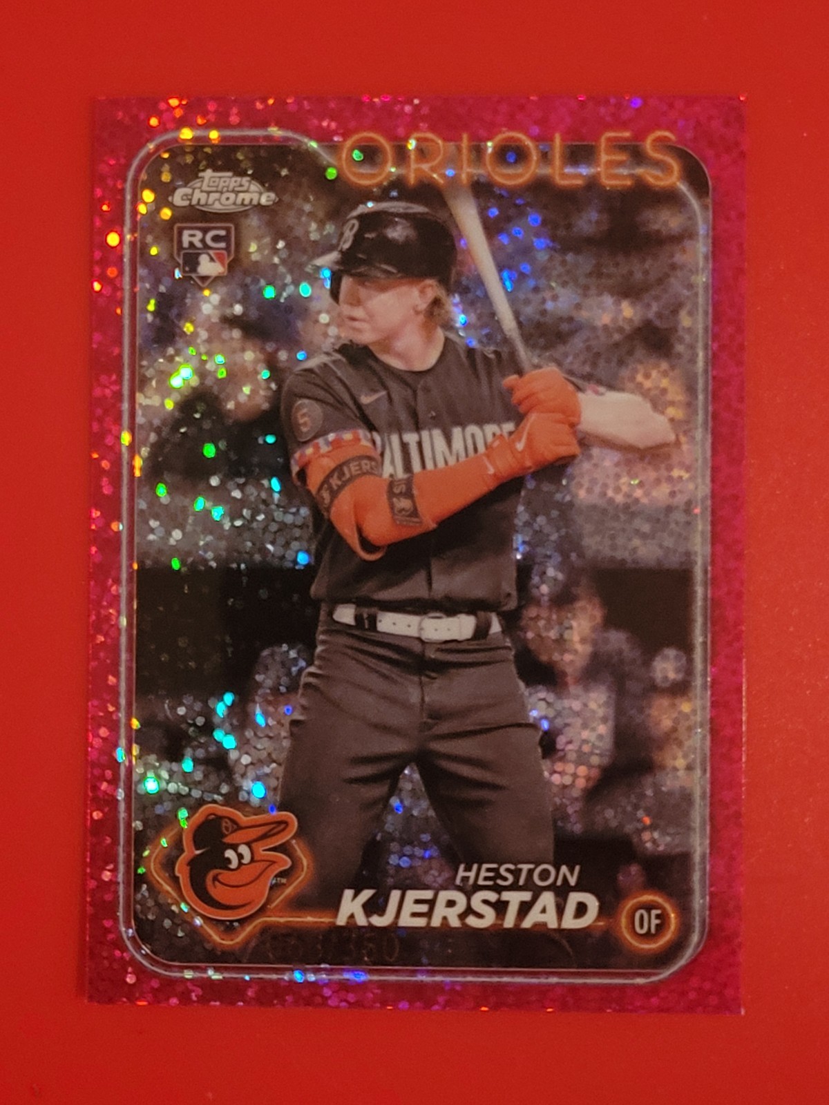 2024 Topps Chrome - Heston Kjerstad #142 Magenta Speckle Refractor /350 (RC)
