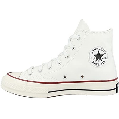 Converse Men's Chuck Taylor '70s High Top Sneakers, White/Garnet/Egret, 10.5
