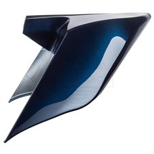 Harley Side Covers Big Blue Pearl, Stretched Side Covers, Extended Side Panels