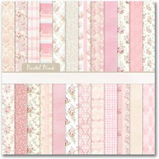 Vintage Flower Scrapbook Paper, 24 Sheets for Photo Album  DIY