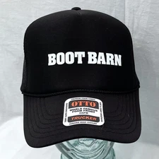 NWT Boot Barn Trucker Black Snapback Hap Cap - One Size Fits All
