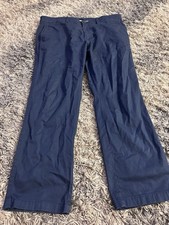 Duck Head Gold School Pants Men s 38x30 Chino Flat Front Straight Stretch Navy