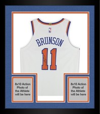 Framed Jalen Brunson New York Knicks Signed Nike Association Authentic Jersey