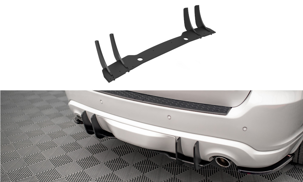 Diffuseur arrière central Maxton Street Pro V1 Dodge Durango RT Mk3 finition noire