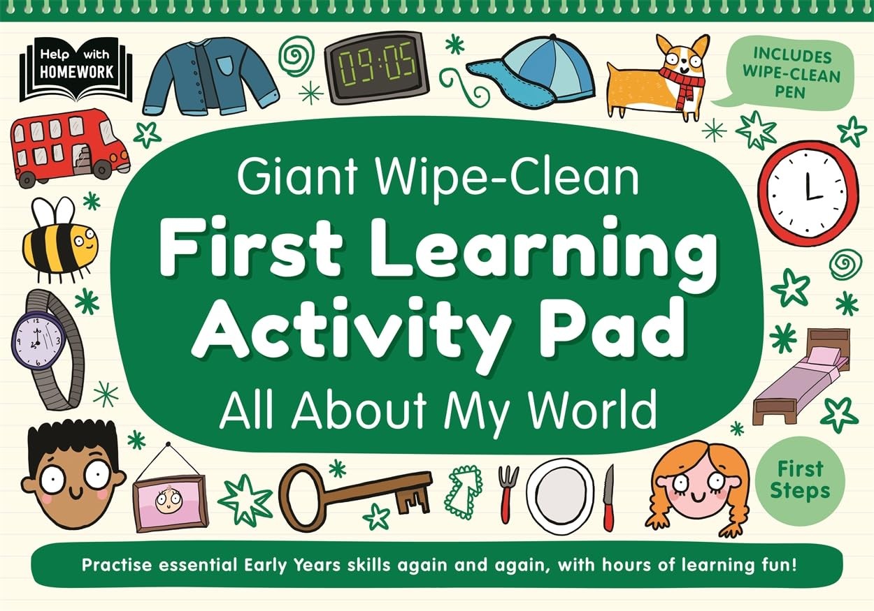 All About My World: Giant Wipe-Clean First Learning Activity Pad: Practise essential early years skills | Reusable home-learning activities | Wipe-clean pen included - Image 5