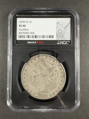 1878-CC Morgan Silver Dollar NGC XF40 Vault Box Black Core