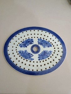 Chinese export porcelain Fitzhugh Blue & White Mazarin strainer