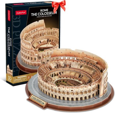 CubicFun Rome Colosseum 3D Puzzles for Adults Kids Model Kit, 163 Pieces | 163-P