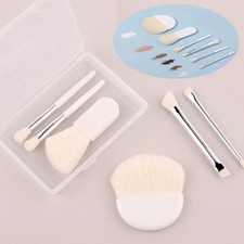 6Pcs Mini Travel Makeup Brushes Set with Clear Box Portable Cosmetic Powder Foun