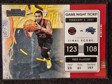 2021-22 Contenders Basketball - Fred VanVleet [Game Night Ticket] #10 RAPTORS
