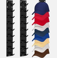 Hat Organizer for Baseball Caps 2-Pack , Strong Adhesive Hat Rack for Wall Mul  
