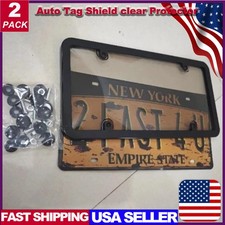 2pcunbreakable License Plate Coversframes--auto Tag Shield Clear Protector 2pcunbreakable License Plate Coversframes--auto Tag Shield Clear Protector