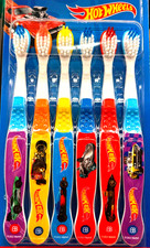 Brush Buddies Hot Wheels Toothbrush for Kids, Kids Toothbrushes, 6-Pack