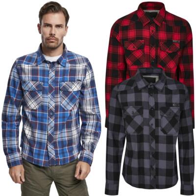 Brandit Checked Shirt Flannel Shirt Checked 100% Cotton Classic Rustic