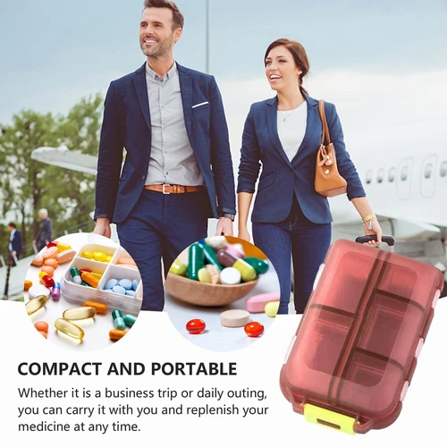 2/5PCS Travel Pill Case Pocket Pharmacy Portable Small Organizer Weekly Box - Bild 12 von 19