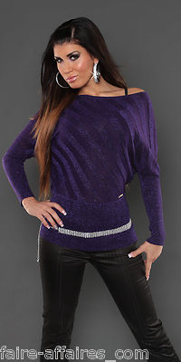DAMEN / MÄDCHEN Bekleidung Kurzpullover Glitzer / Fashion / Einheitsgröße: 34 36 38 