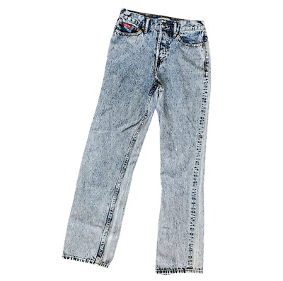 Teddy Fresh Acid Washed Button-Fly Straight Leg Jeans Size 26
