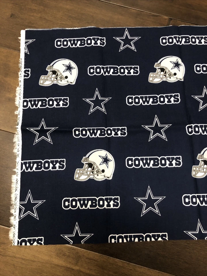Dallas Cowboy Fabric 18”x 42” Plus Scrap - Image 2 of 4