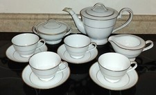 12pc Vintage NORITAKE "N" 7050 Teapot-Creamer-Sugar Bowl-Tea Cup  Saucer Set