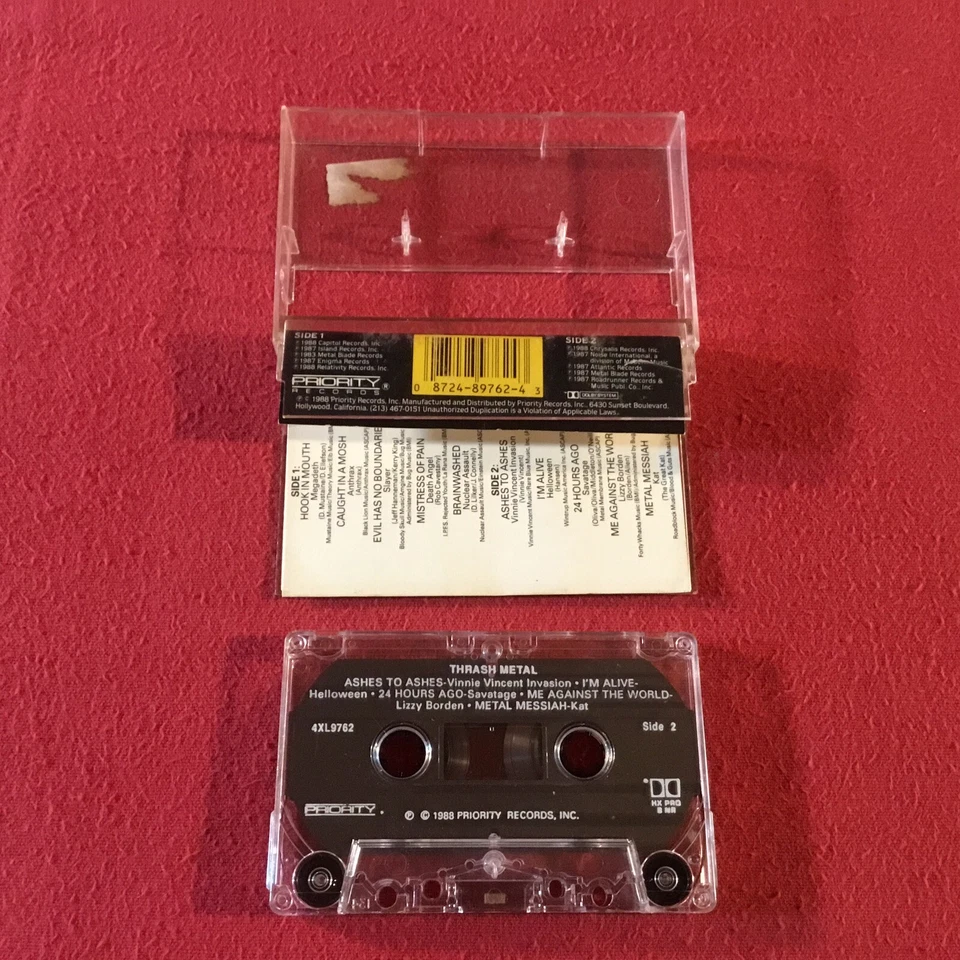 Thrash Metal. *1988 Cassette Megadeath, Slayer Death Angel Savatage Lizzy Borden - Image 2 of 3