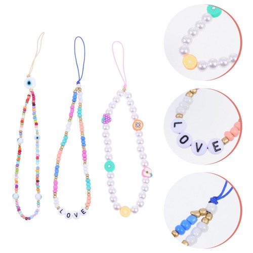 3 Pcs Handy -Seilbügel Perlen Telefon Charms Abnehmbare Telefonkette - 第 6/12 張圖片