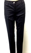 $650 Dolce & Gabbana Women's Blue Striped Straight-Leg Dress Pants Size 36